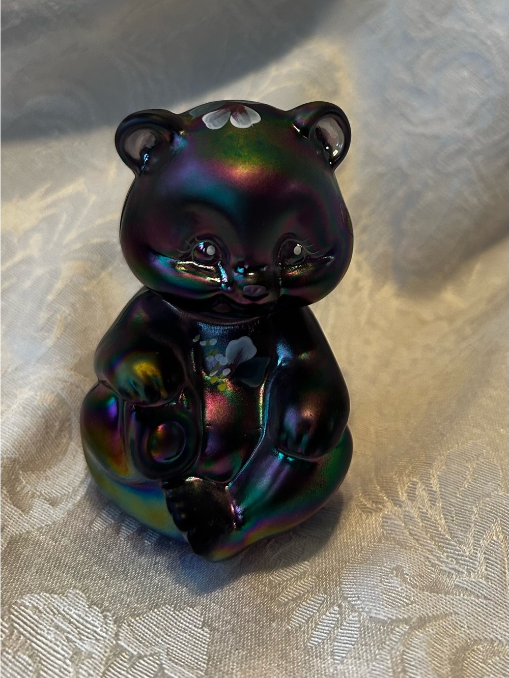 Fenton vintage iridescent bear. Hand-painted. D.Robinson - Picture 5 of 5